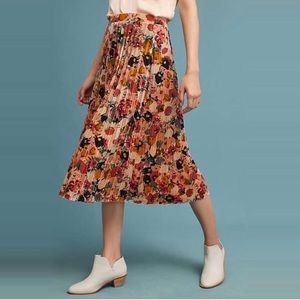 Maeve by Anthropologie pleated floral skirt size S